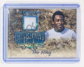 Pele /5 Relic Auto? 2019 Leaf In The Game Sports Nickname Hof The King