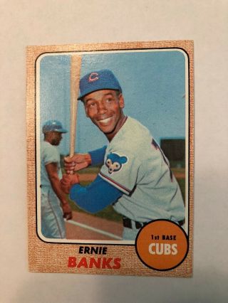 1968 Topps Ernie Banks Baseball Card