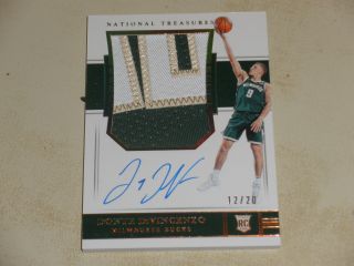 2018 - 19 National Treasures Fotl Rookie Patch Auto Rc Rpa Donte Divincenzo 12/20