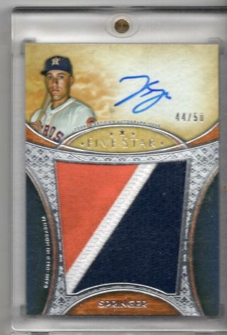 2017 Topps Five Star George Springer Auto Houston Astros Jumbo Patch Card 44/50