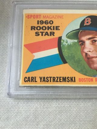 1960 Topps 148 Carl Yastrzemski Boston Red Sox RC Rookie HOF PSA 6 EX - MT 2