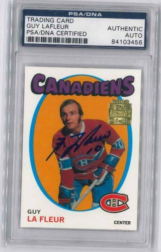 Guy Lafleur 2001 - 02 Opc Topps Archives Auto Signed Psa Dna Authentic Montreal