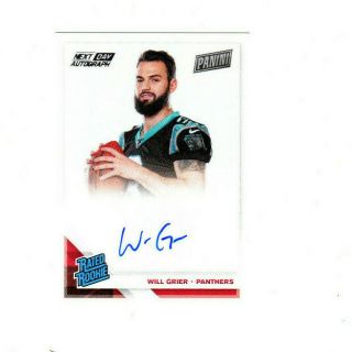 2019 Panini National Silver Packs Will Grier Panthers Next Day Auto Rated Rookie