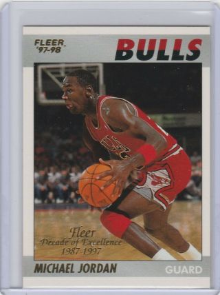 Michael Jordan 1997 - 98 Fleer Decade Of Excellence 1987 - 97 Sp 5 Chicago Bulls