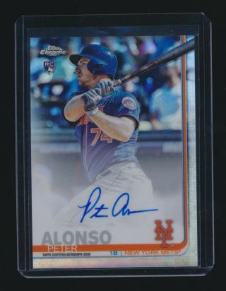 Pete Alonso 2019 Topps Chrome Refractor Auto Rc 181/499