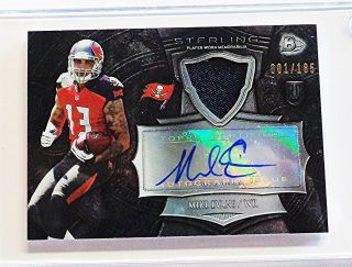 2014 Mike Evans Rc Topps Bowman Sterling Auto Autograph Jersey Patch 1 Rookie