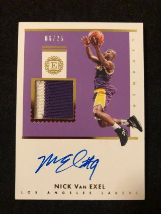 2018 - 19 Panini Encased Nick Van Exel Patch Auto Autograph 06/25 Lakers