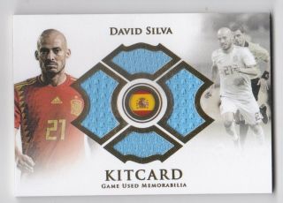 2018 Futera David Silva Kitcard Quad Game Memorabilia Jersey 33/39 Spain