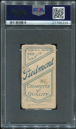 1909 - 1911 T206 Johnny Evers w/Bat Chicago on Shirt Piedmont 350 PSA 2.  5 Good, 2