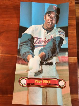 1972 Topps Posters Tony Oliva 7 Pack Fresh With Slight Wax Stain Twins