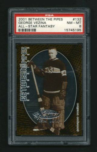 Psa 8 Georges Vezina 2001 All Star Game 10/10 Between The Pipes Hockey Card 132