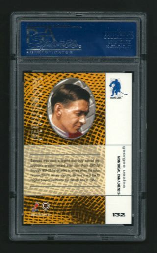 PSA 8 GEORGES VEZINA 2001 ALL STAR GAME 10/10 Between The Pipes Hockey Card 132 2