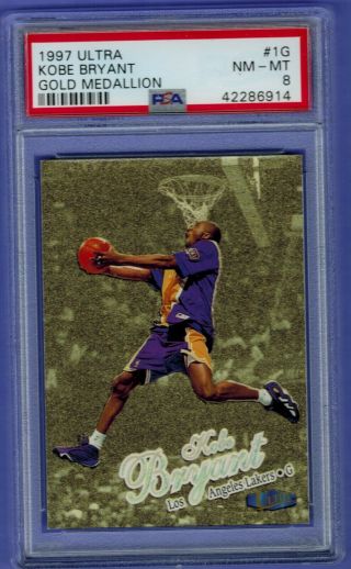 1997 - 98 Fleer Ultra Gold Medallion Kobe Bryant Lakers 1g,  Parallel,  Psa 8