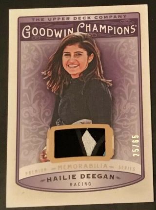 2019 Goodwin Champions Hailie Deegan Premium Series 4 Color Relic Card 25/65