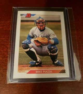 1992 Bowman Mike Piazza Los Angeles Dodgers 461 Rookie Card
