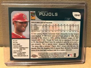 2001 Topps Chrome Traded Albert Pujols Rookie Card T247 St.  Louis Cardinals 3
