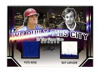2019 Leaf In The Game Pete Rose & Guy Lafleur 2/5 Dual Patch Relic Card Hkf