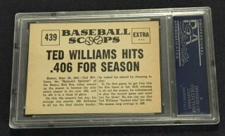 1961 Nu - Card Scoops PSA 7 NM Ted Williams 439 2