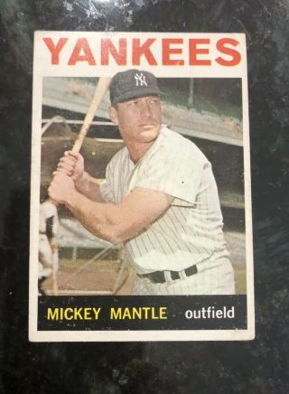 1964 Topps 50 Mickey Mantle York Yankees Vg,