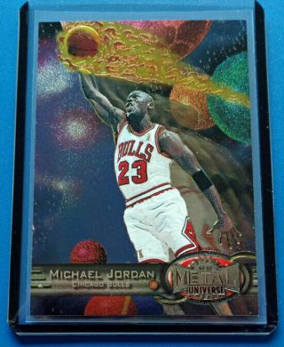 $100 Card 1997 - 98 Metal Universe 23 Michael Jordan - Chicago Bulls Skybox