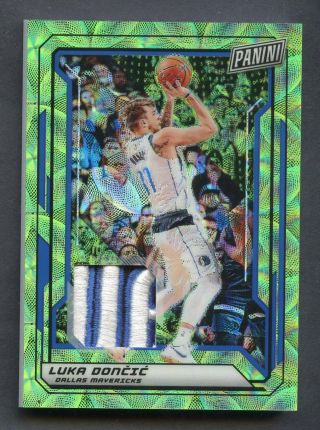 2019 Panini The National Vip Green Scope Prizm Luka Doncic Rc Rookie Patch 8/15