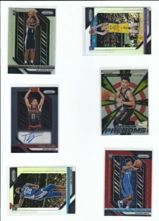 2018 - 19 Panini Prizm Trae Young AUTO RC,  Hawks Star Rookie Check NOTE 3