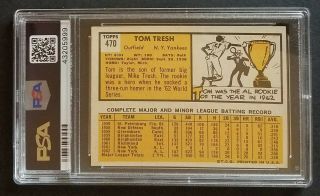 1963 Topps 470 Tom Tresh PSA 7 NM Near 2