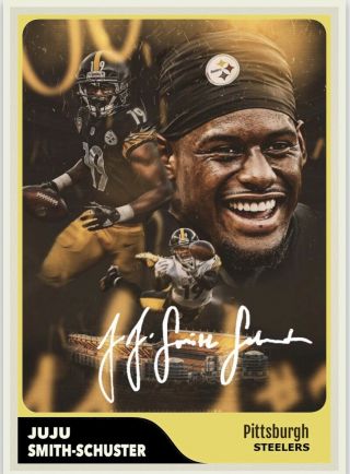 Ju Ju Smith - Schuster Pittsburgh Steelers Custom Card Nfl Rp Signed Autographed