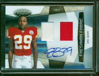 2010 Panini Certified 283 Eric Berry Rc Rookie 2 Color Jersey Auto 439/699