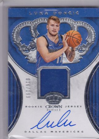 2018 - 19 Crown Royale Luka Doncic Auto Jersey 199