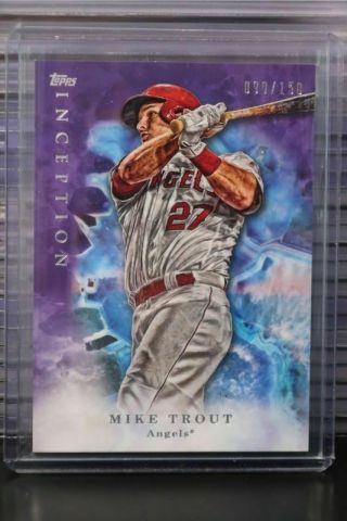 2017 Topps Inception Mike Trout Purple Base Parallel 090/150 Angels Cmy