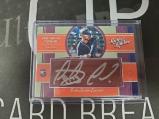 2019 Leather And Lumber Fernando Tatis Jr Rookie Leather Signatures /99 Padres