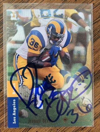 Jerome Bettis Signed 1993 Upper Deck Sp Rookie Card 6 Rams Sgc Authenticated