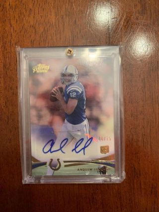 Andrew Luck 2012 Topps Prime Parallel Rc Autograph Auto /75