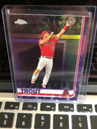 2019 Topps Chrome: Mike Trout Purple Refractor Parallel 200 164/299