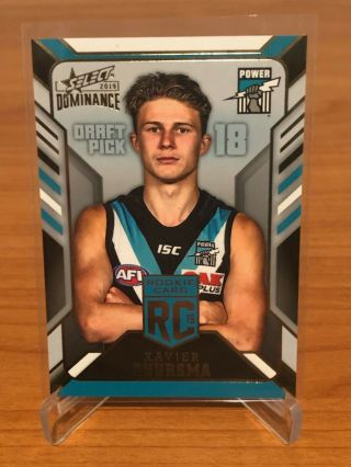 2019 Afl Select Dominance Rookie Card Xavier Duursma Port Adelaide 043/250