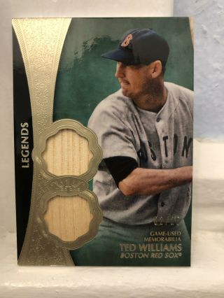 Ted Williams 2019 Topps Tier One Game Dual Relic Bat 2/25