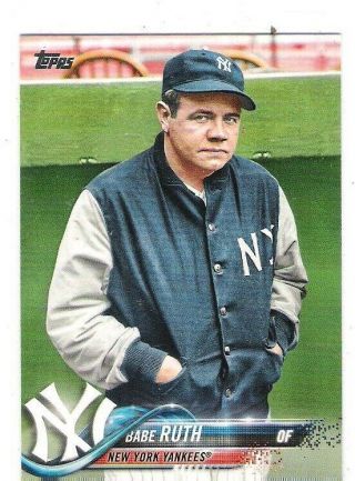2018 Topps 700 Babe Ruth Sp/variation York Yankees Short Print