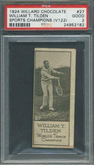 1924 Willards Chocolate Sports Champions 27 William Tilden Psa 2 Good