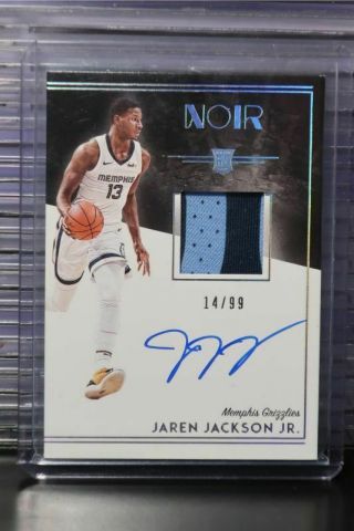 2018 - 19 Noir Jaren Jackson Jr.  Rookie Patch Auto Autograph 14/99 Grizzlies Ga