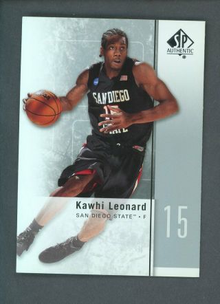 2011 - 2012 Sp Authentic 27 Rookie Card Rc Kawhi Leonard Spurs Raptors Clippers