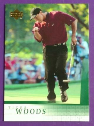 2001 Upper Deck Ud Golf Tiger Woods Rookie Card Rc 1