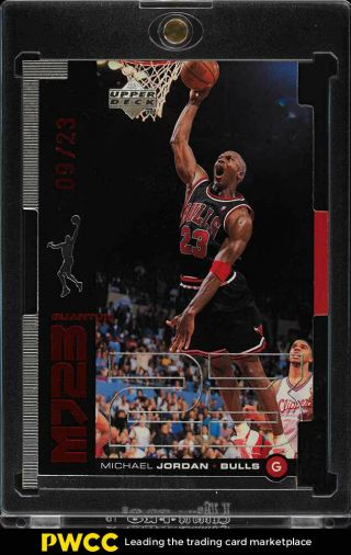 1998 Upper Deck Mj23 Quantum Silver Die - Cut Michael Jordan 9/23 M14 (pwcc)