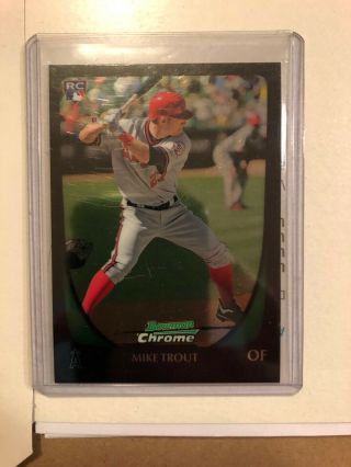 Mike Trout 2011 Bowman Chrome Draft Rookie Card 101 Angels Rc