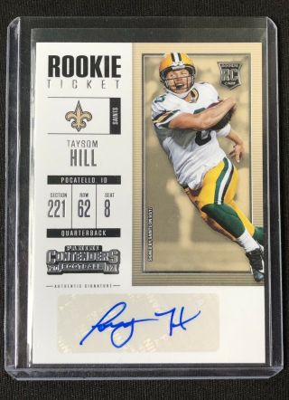 2017 Contenders Football Taysom Hill Rookie Auto RC Sp 249 Orleans Saints 2