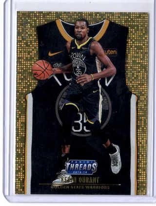 2018 - 19 Panini Threads Kevin Durant Gold Parallel 10/10 Ebay 1/1 Warriors Nets