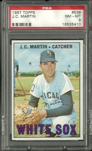 1967 Topps 538 Psa 8 Jc Martin White Sox