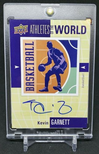 2011 Upper Deck Kevin Garnett Athletes Of The World Auto Aw - Kg Ssp Autograph