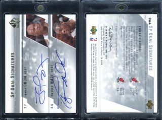 2003 - 04 Upper Deck Sp Authentic Dual Signatures Lamar Odom Dwyane Wade Ow - A