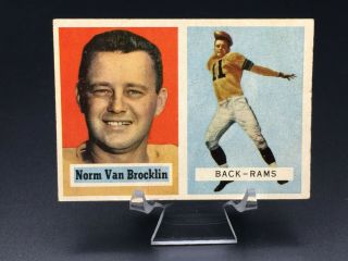 1957 Topps Football Norm Van Brocklin Hof Ex/ex - Mt 22 Los Angeles Rams